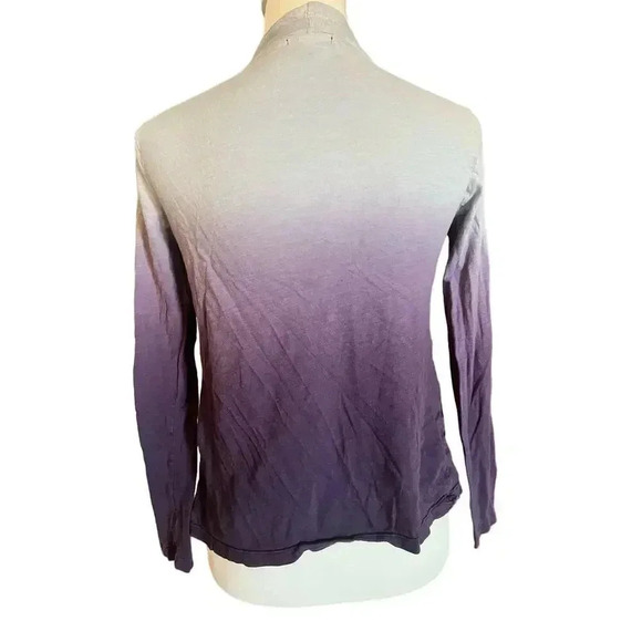 GAP purple hombre thin cardigan 100% cotton size xs - Picture 3 of 4